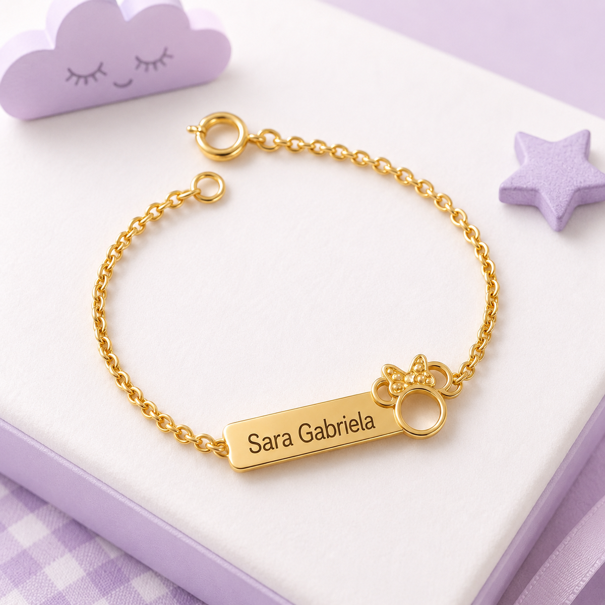 Pulseira Encanto da Minnie - Banhada a Ouro 18K