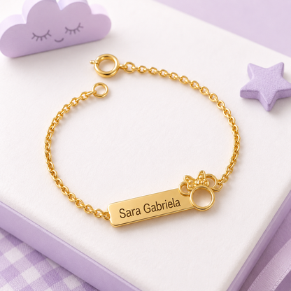 Pulseira Encanto da Minnie - Banhada a Ouro 18K