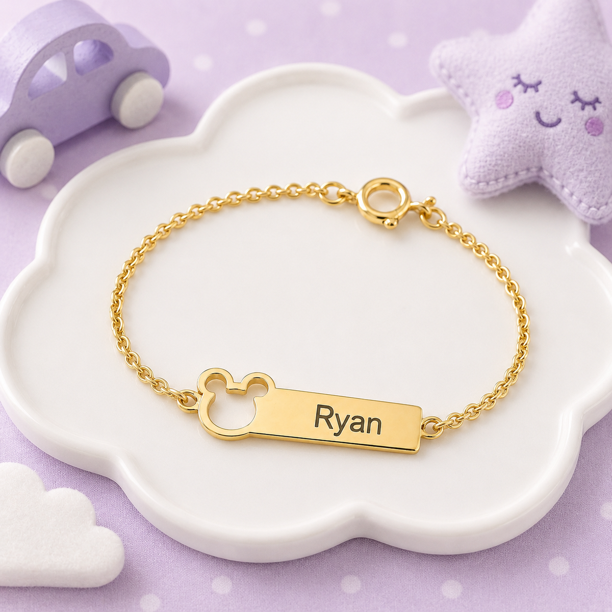 Pulseira Encanto do mickey  - Banhada a Ouro 18K