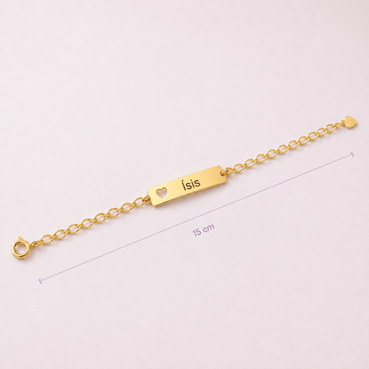Pulseira Coração Vazado - Banhada a Ouro 18K