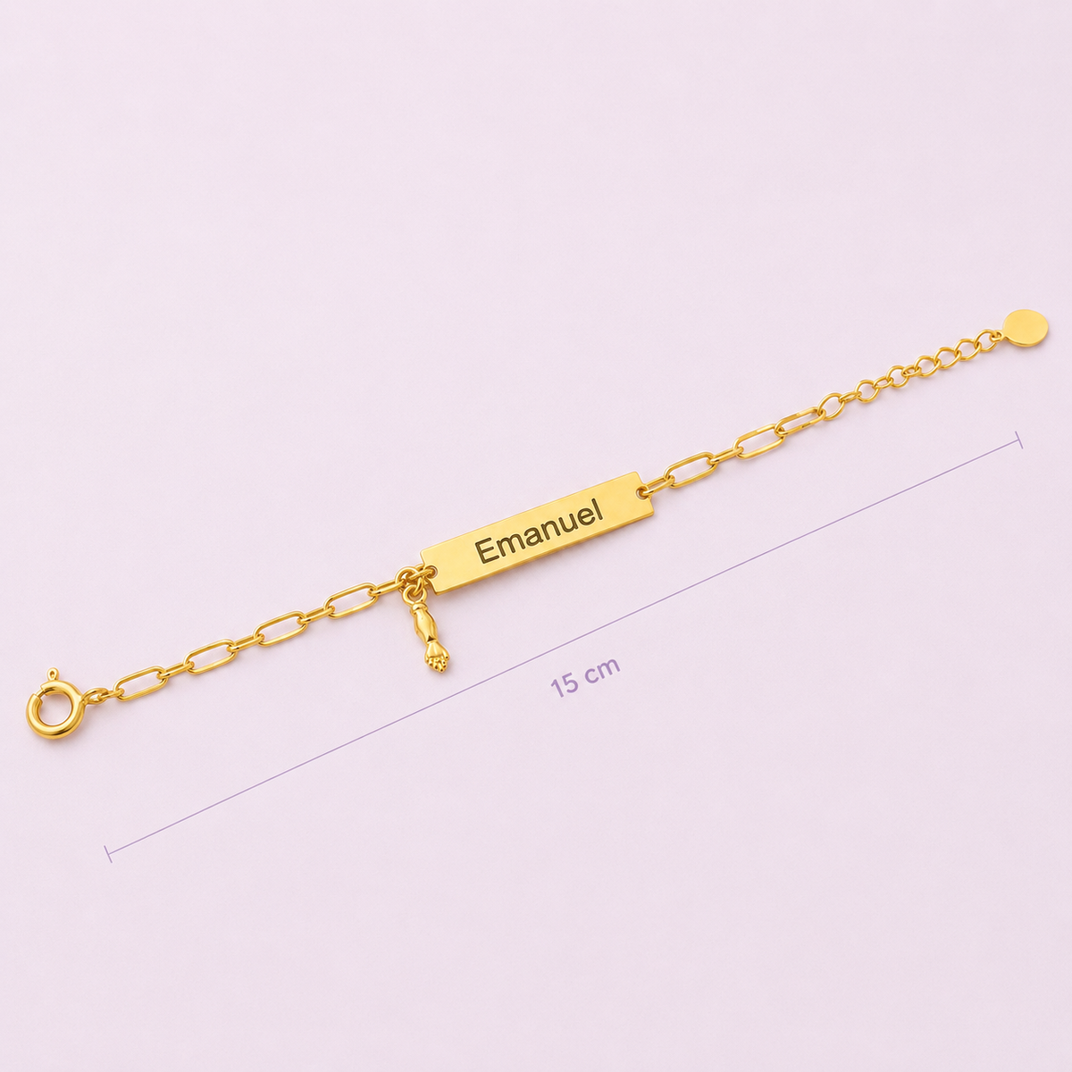 Pulseira com Figa - Banhada a Ouro 18K