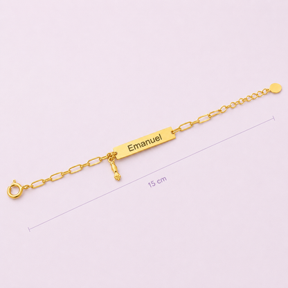 Pulseira com Figa - Banhada a Ouro 18K